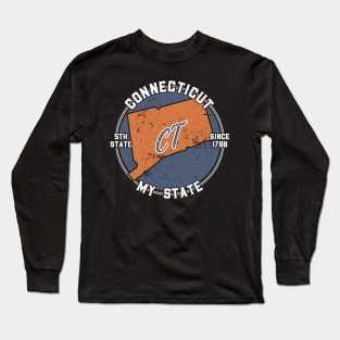 Connecticut My State Patriot State Tourist Gift Long Sleeve T-Shirt